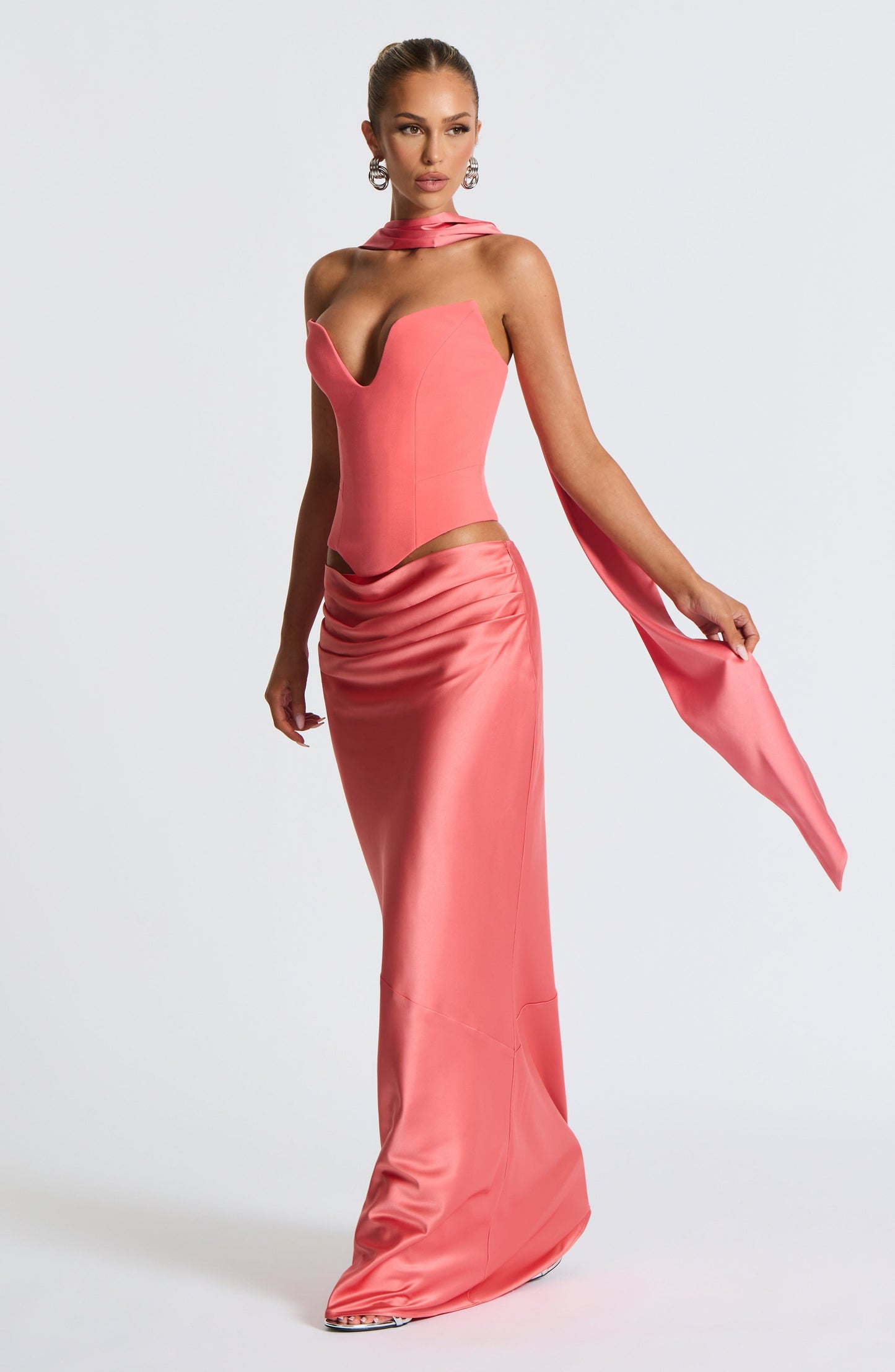 Sybil Scarf - Coral Pink