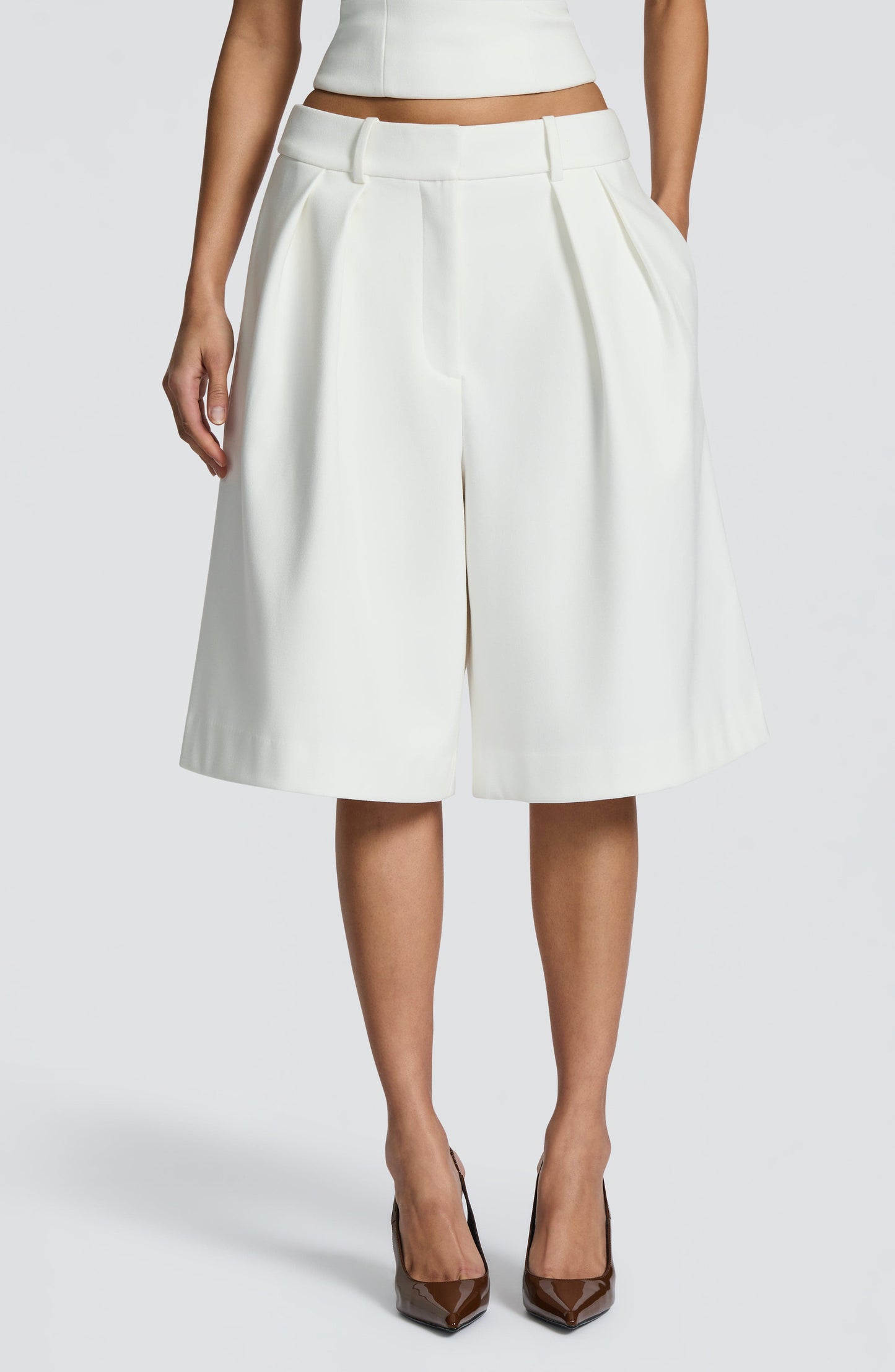 Ausra Bermuda Shorts - Ivory